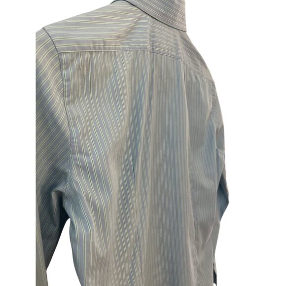 Lilly Pulitzer Vintage White Tag Blue/Green Button-Up Fitted Dress Shirt Size 4 - Picture 5 of 8